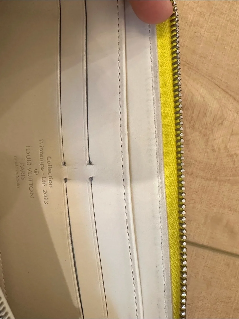 Louis Vuitton Yellow Damier Zip Around Wallet